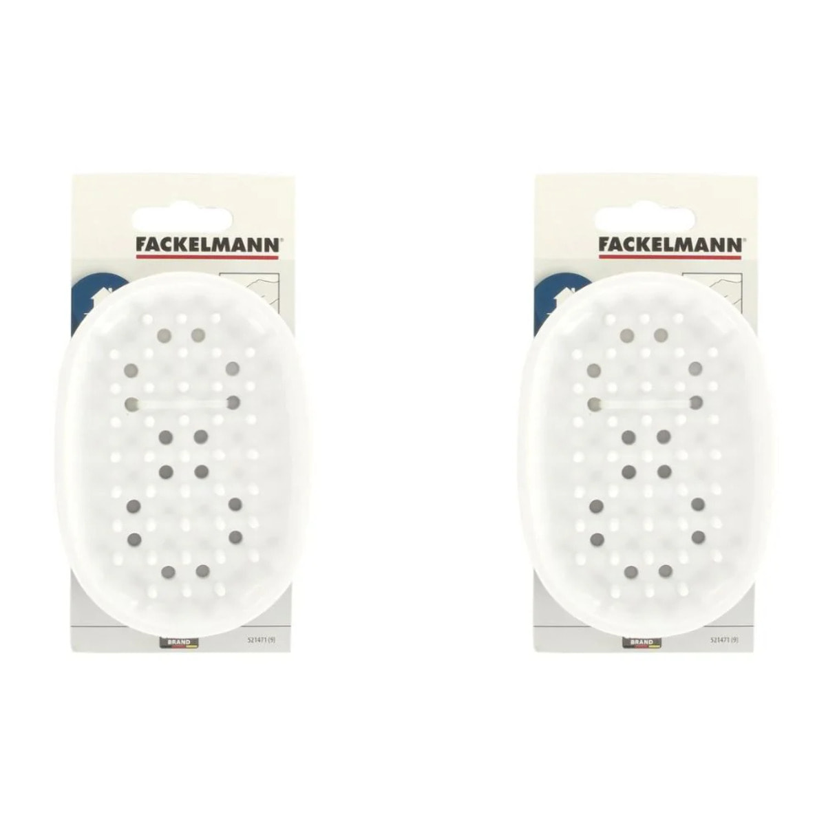 Porte savon en plastique lot de 2, accessoire pratique pour salle de bain dimensions 12,7 x 9 cm Fackelmann Tecno