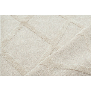 HARMONIE - Tapis motif losange crème