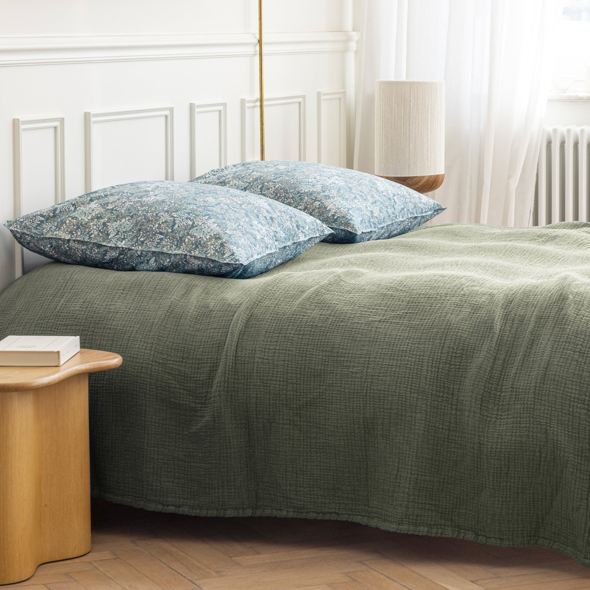 Couvre-lit en gaze de coton, NATURELLEMENT GAUFRÉ