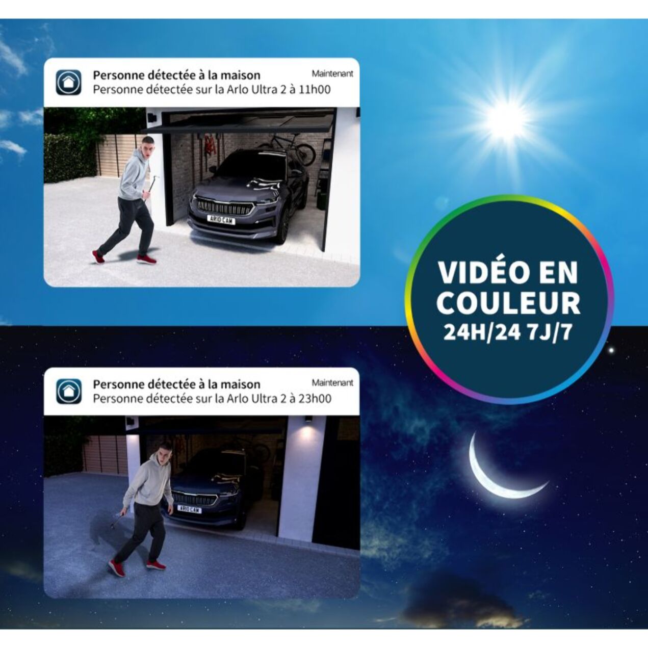 Caméra de surveillance ARLO 4 caméras extérieures blanches Ultra 2