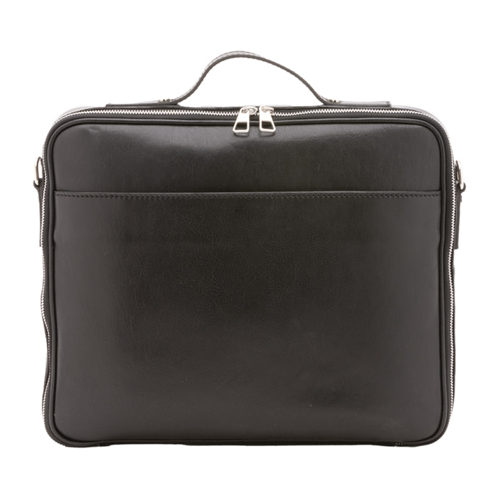 Borsa a mano  unisex In Vera pelle Made in Italy 38x32x6 cm