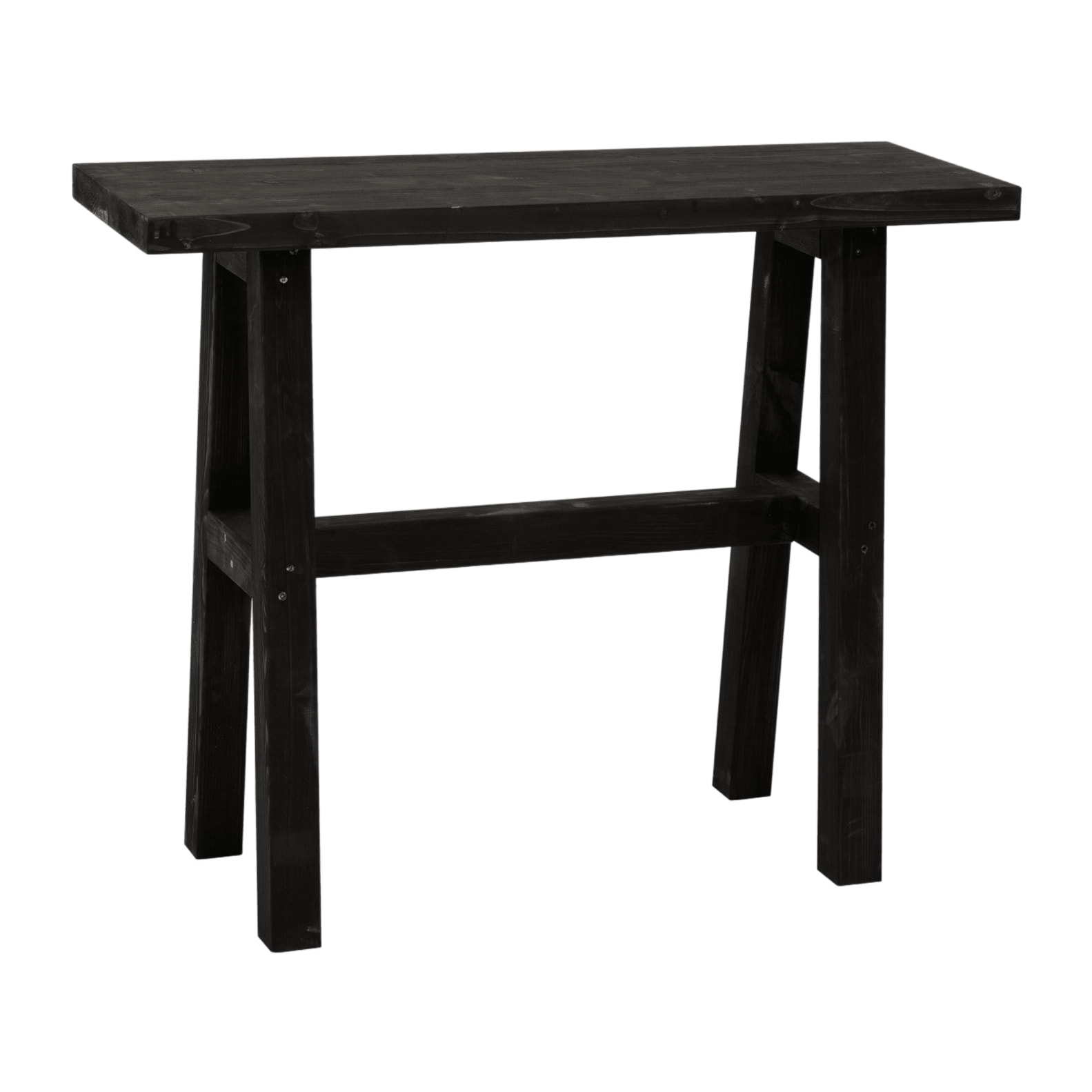 Console en bois massif en noir de 100x80cm Hauteur: 80 Longueur: 100 Largeur: 35