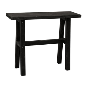 Console en bois massif en noir de 100x80cm Hauteur: 80 Longueur: 100 Largeur: 35