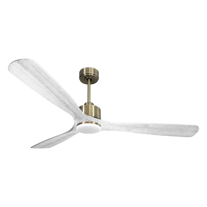 Ventilateur de plafond Réversible  Thermostat Dimmable Wifi Moteur à courant continu Toits en pente Télécommande Lumière à trois tons Hypersilence Mémoire