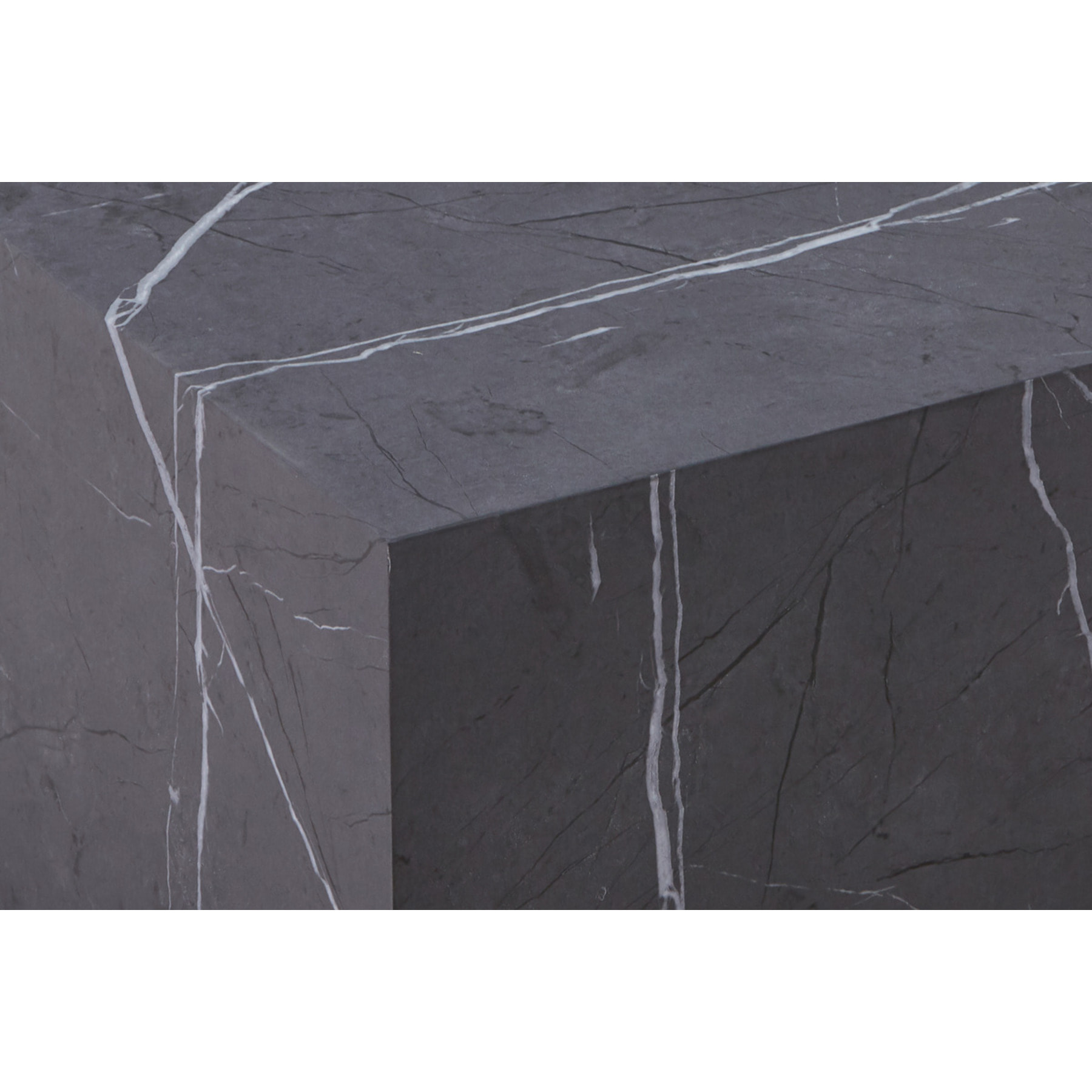 Tavolino basso Cuboid 100 effetto marmo grigio
