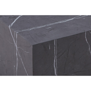 Tavolino basso Cuboid 100 effetto marmo grigio
