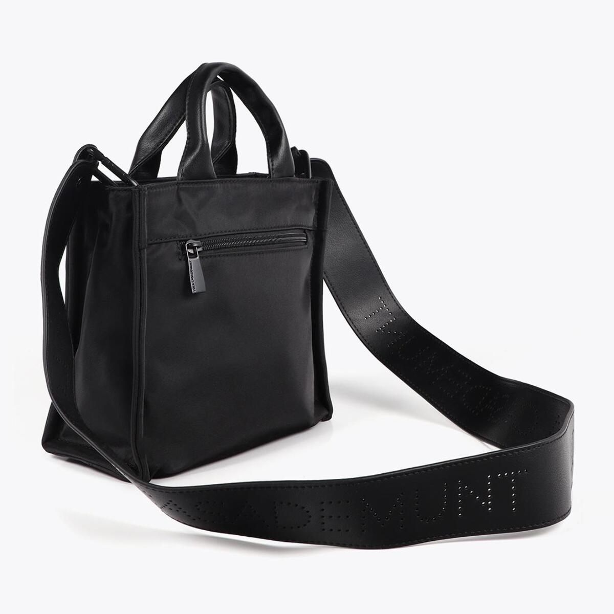 Tracolla in nylon con effetto pelle