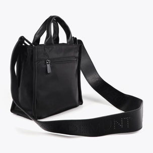 Tracolla in nylon con effetto pelle