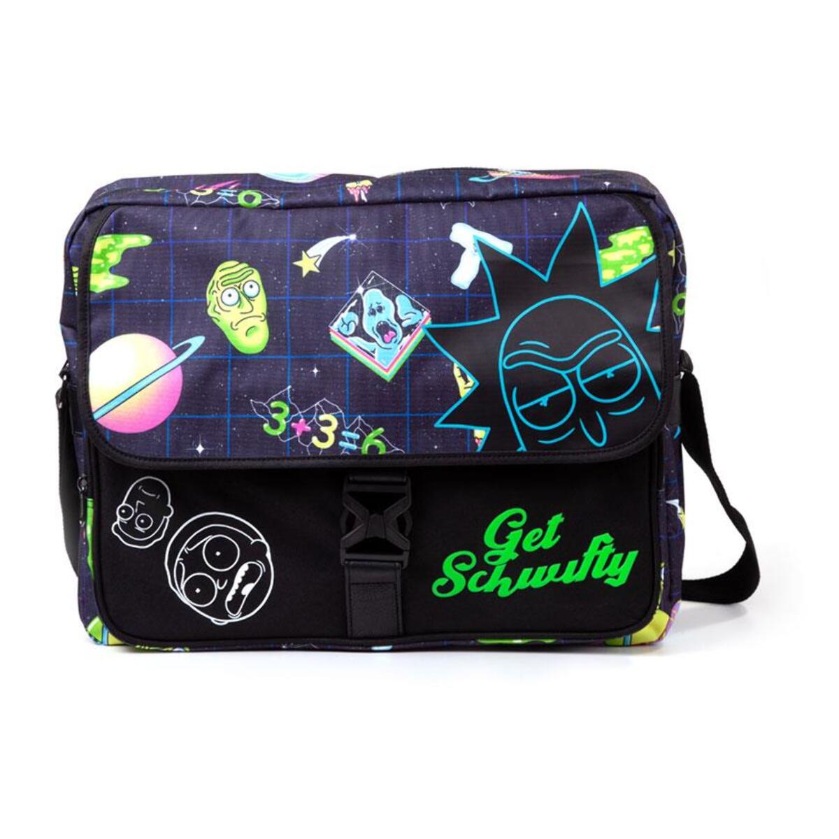 Rick E Morty - Borsa a Tracolla con Stampa Floccata Space Aop Difuzed