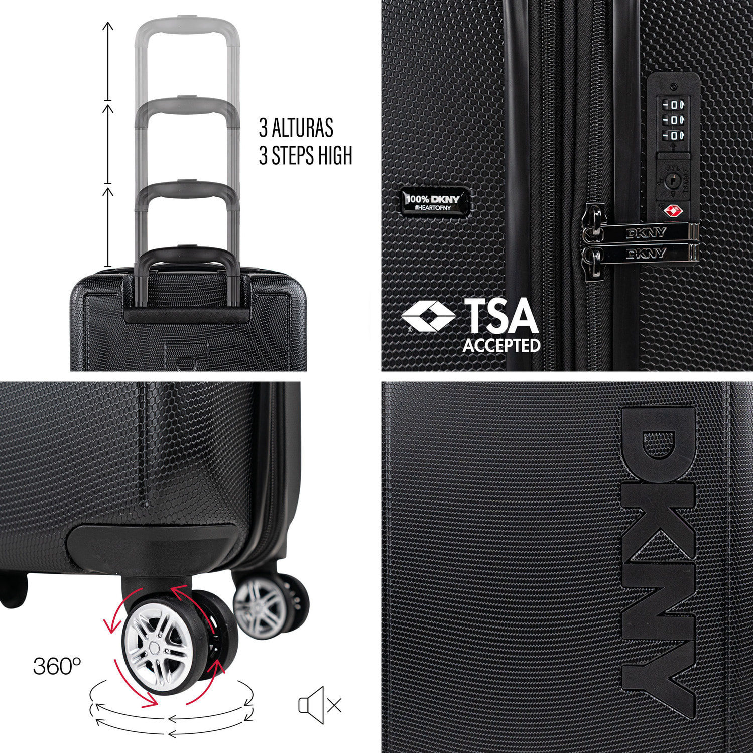 Juego De Maletas Pc Dkny Dkny-3103 Simply Put Negro
