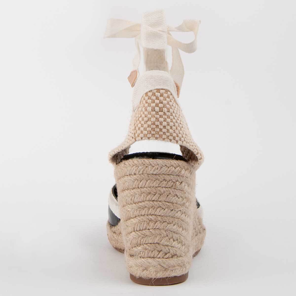 Alpargata De Cuña - Negro - Altura: 7 Cm