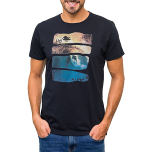 Camiseta de algodón 150 gr Hot Buttered Waves Negro