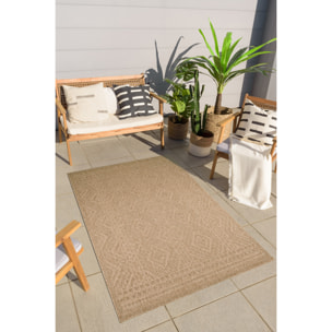 Nature - tapis aspect jute à motifs losanges beige