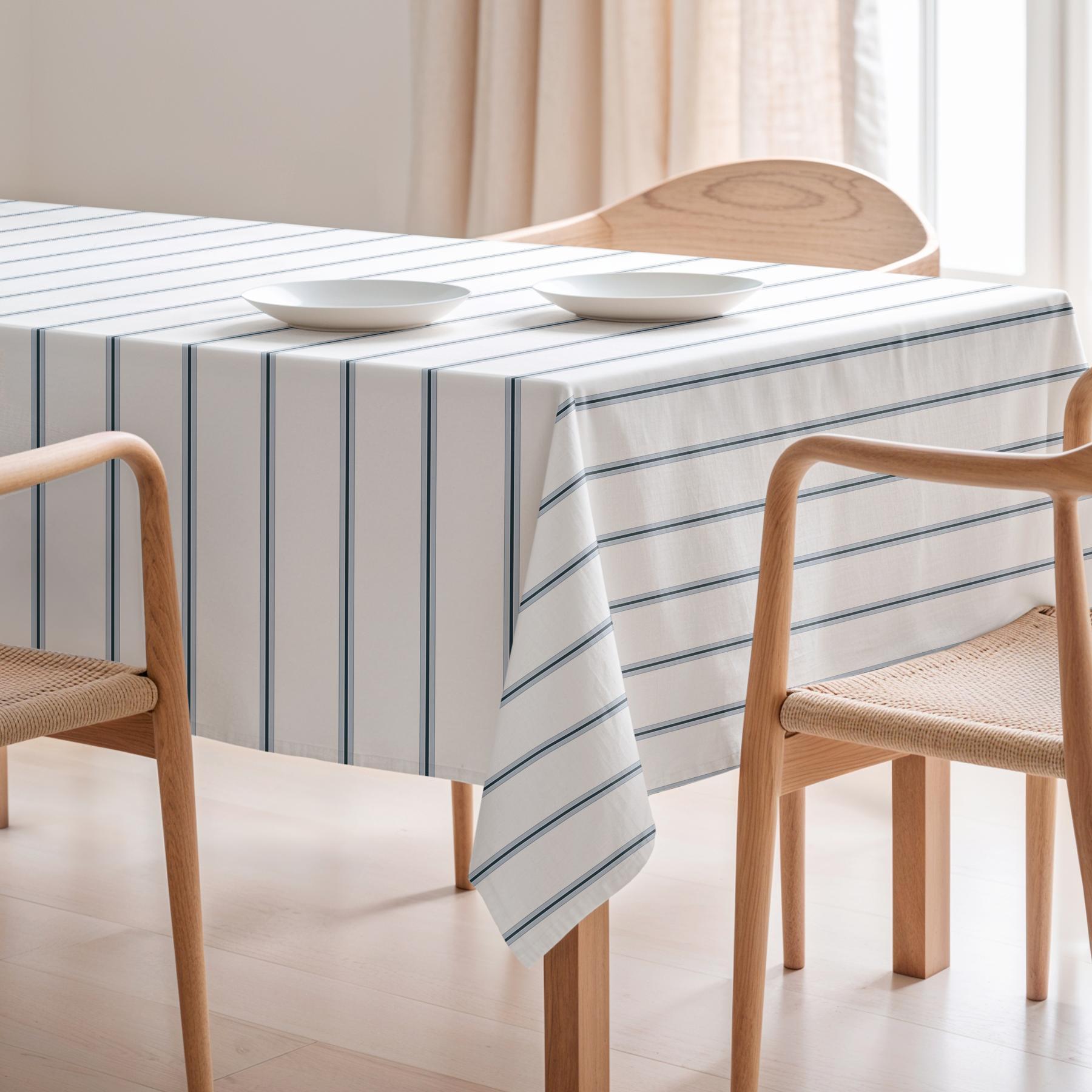 Nappe imprimée anti-tâches LAMBÍ BLEU