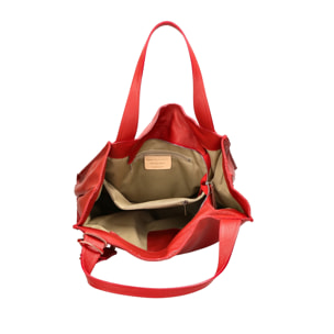 Borsa a spalla da Donna Chiara in Vera Pelle Made in Italy 36x40x12 cm