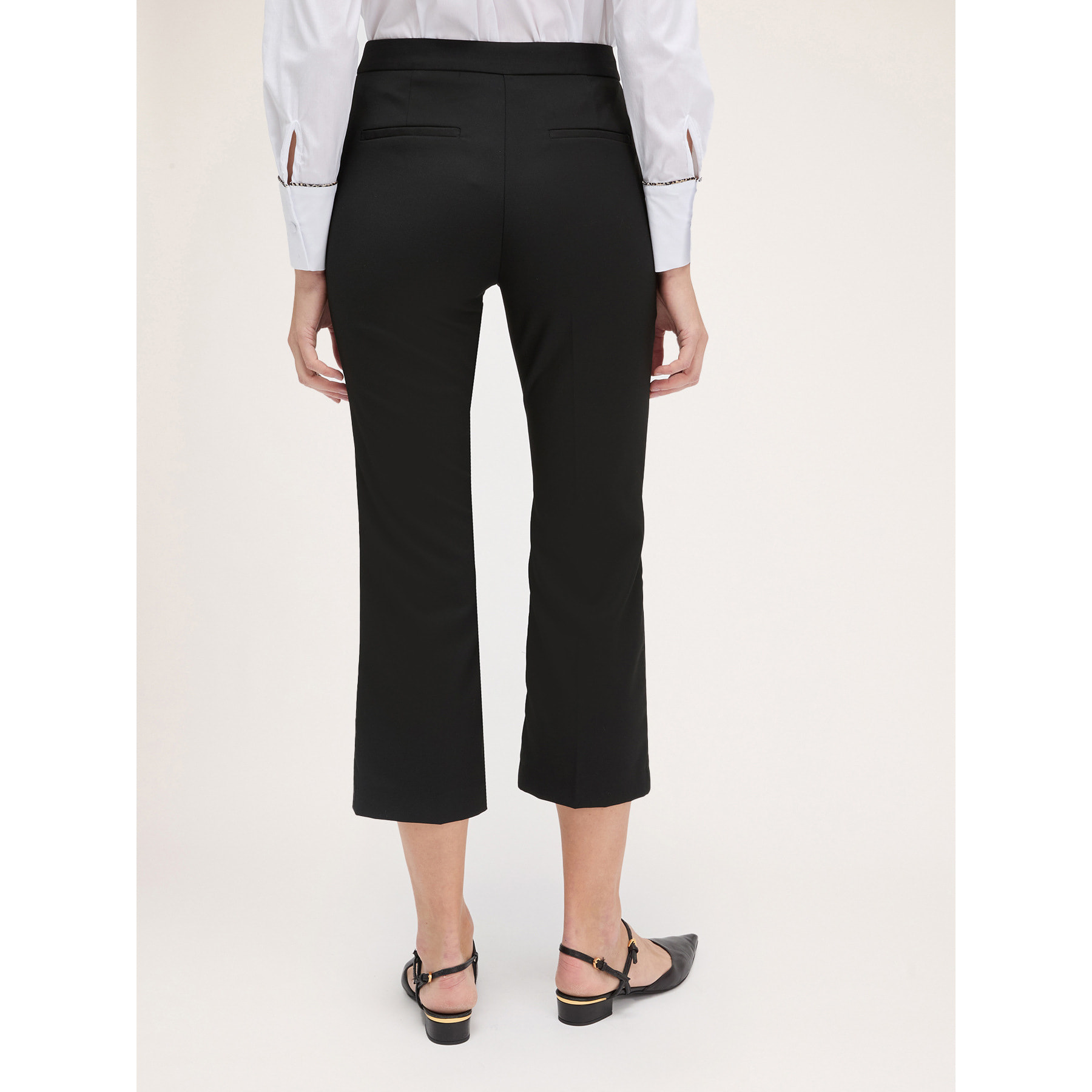 Motivi - Pantalones kick flare de poliviscosa - Negro