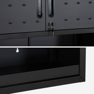 Meuble haut de rangement pour garage avec étagère