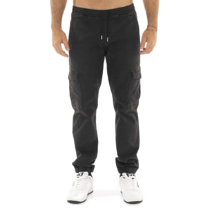 Pantalón cargo hombre Leone 1947 Apparel bolsillos laterales bloques color sarga