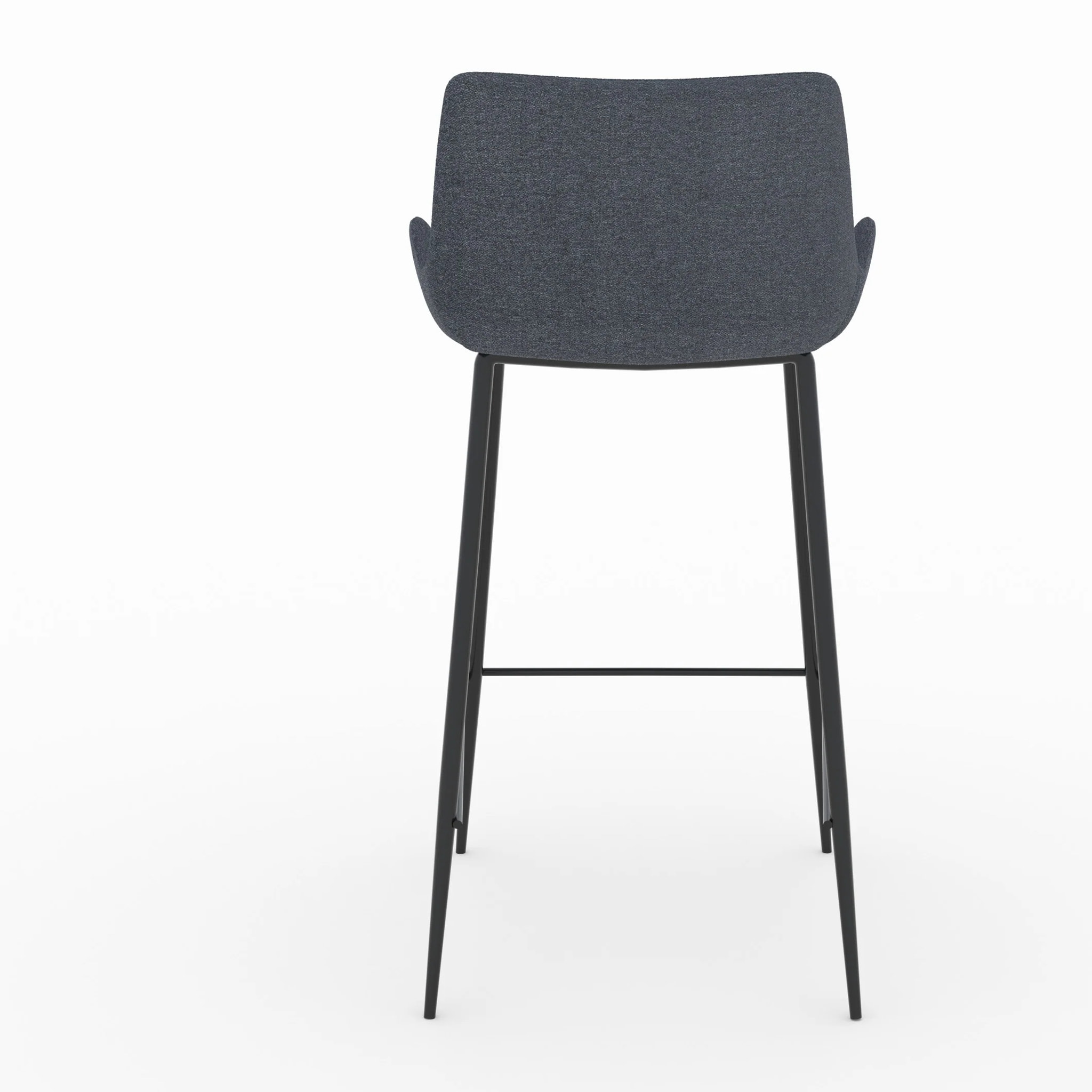 Lot de 2 chaises pour îlot central en tissu gris 65 cm - Pirata