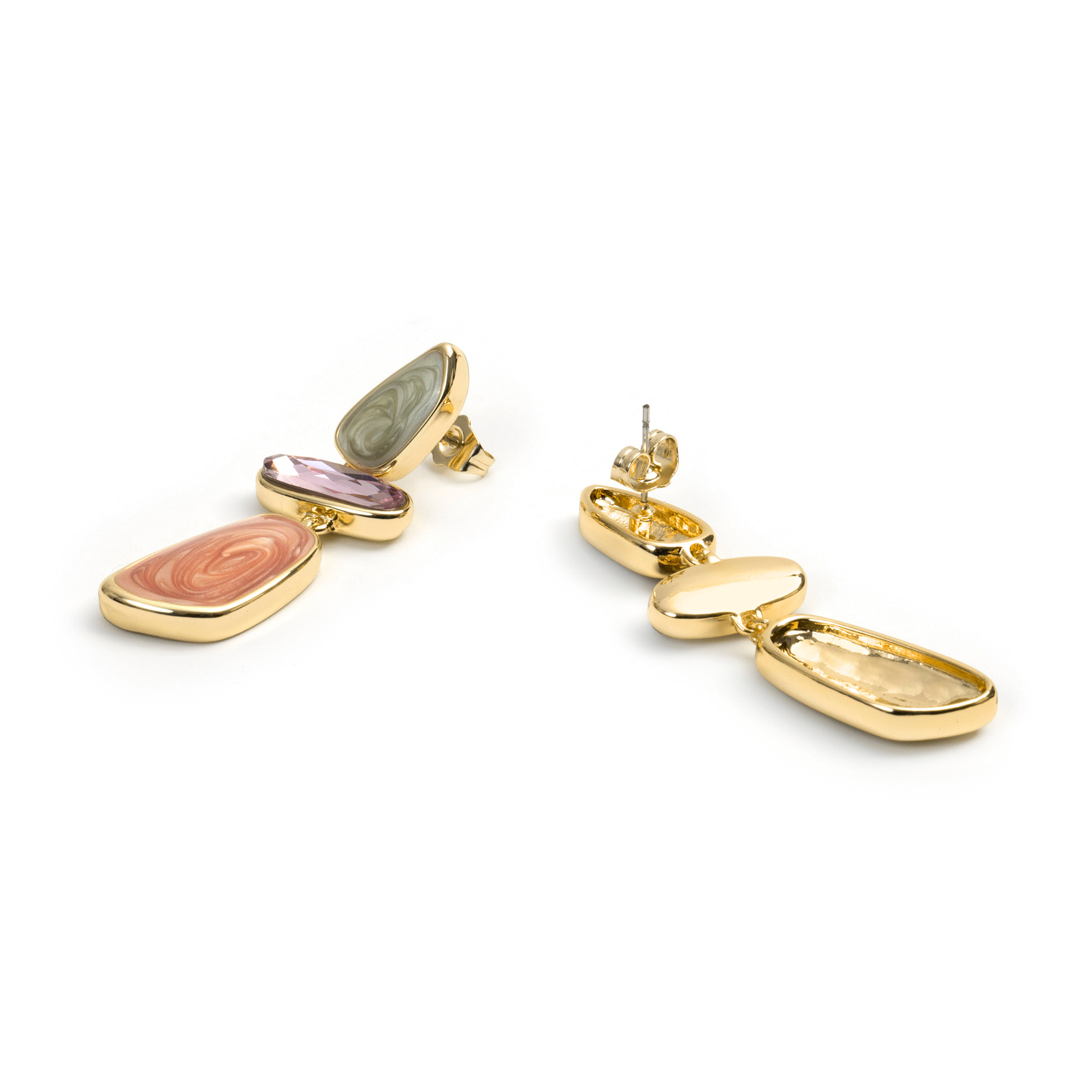 Pendientes Wiso acabado oro amarillo 18k