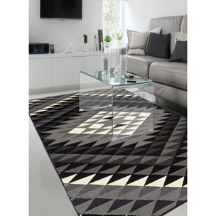 Tapis salon et chambre tissé motif géométrique JAME