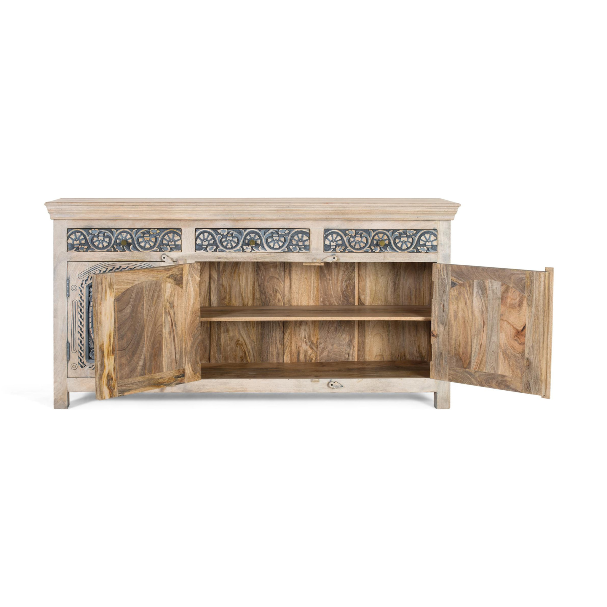 Aparador de Madera de Mango Estilo Mediterráneo Moderno