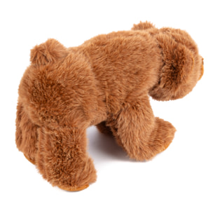 Peluche extrasuave y mullido. Diseño oso pardo. 30 cm.