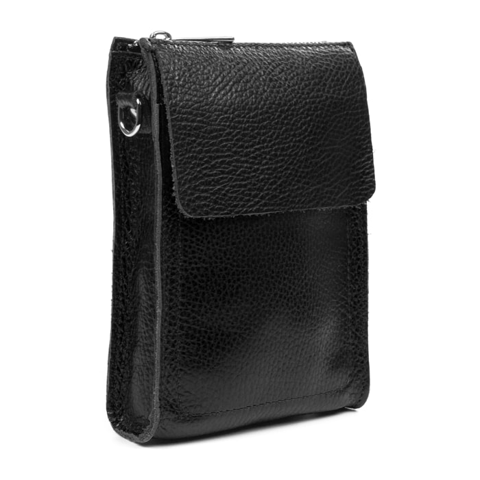 Albaretto Bolso bandolera de mujer de piel auténtica acabado Dollaro