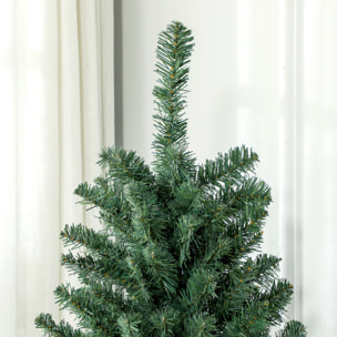 Árbol de Navidad 180 cm Árbol de Navidad Artificial con 760 Ramas de Alambre de Memoria y Base Plegable Árbol de Navideño para Salón Verde