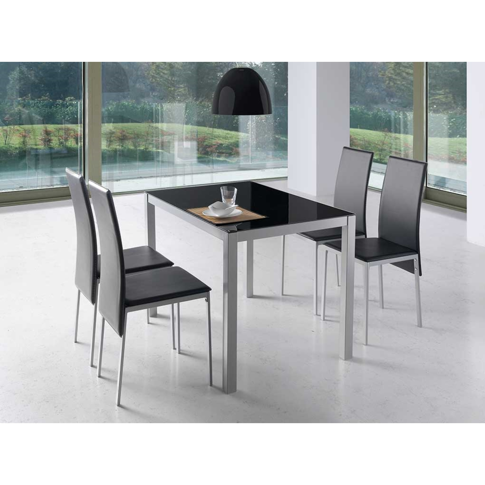 Mesa fija – Cristal y metal