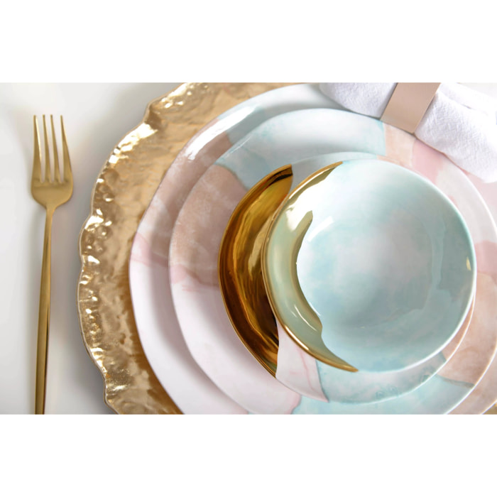 Lot de 6 Dessous d'assiette doré sans ailes