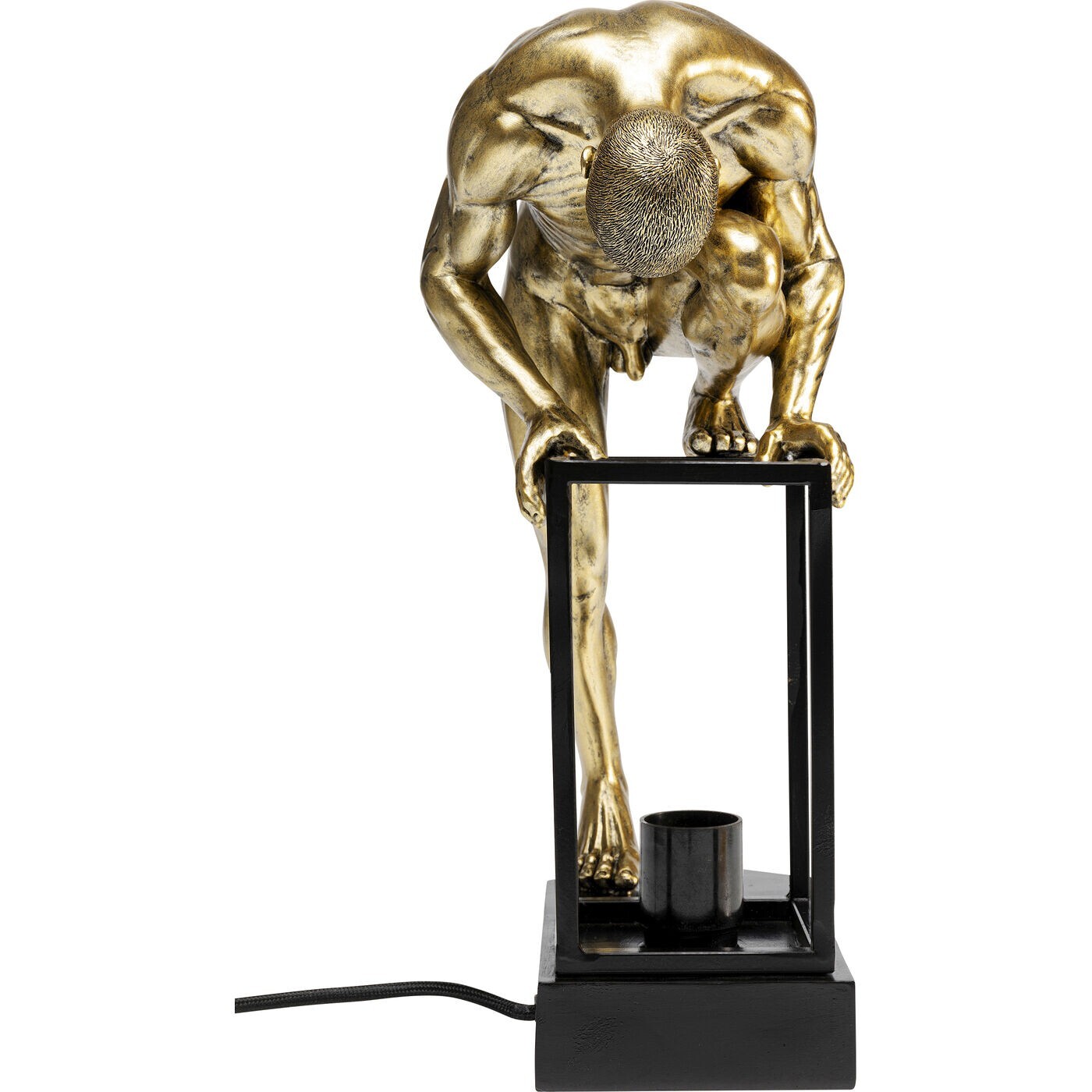 Lampe homme grimpant doré Kare Design