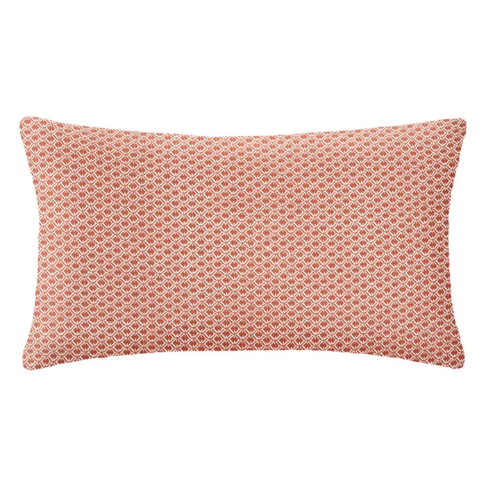 Coussin imprimé "Otto" rose terracotta 30x50cm
