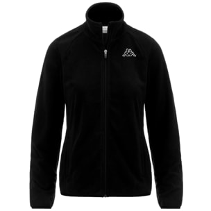 Felpe Kappa Donna Logo Savaux Slim Nero