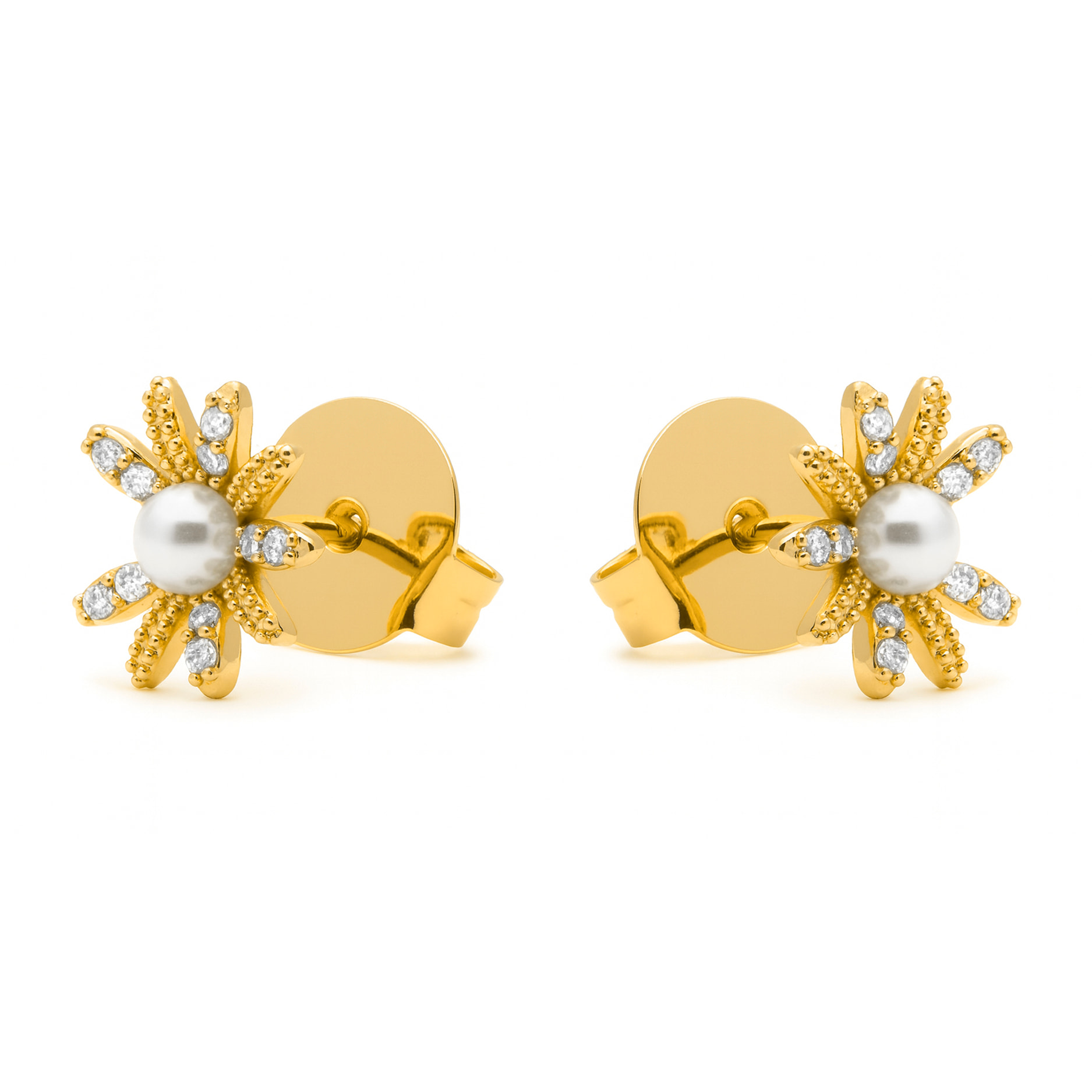 Pendientes Tynta acabado oro amarillo 18k