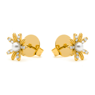 Pendientes Tynta acabado oro amarillo 18k