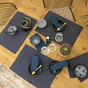 Set de table boutis - Gris anthracite
