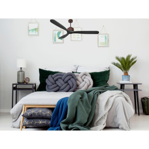 Ventilateur de plafond ø166 cm avec Wifi Réversible Hypersilence 40   W brun