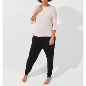 Maglia scollo barchetta in viscosa sostenibile vestibilità over