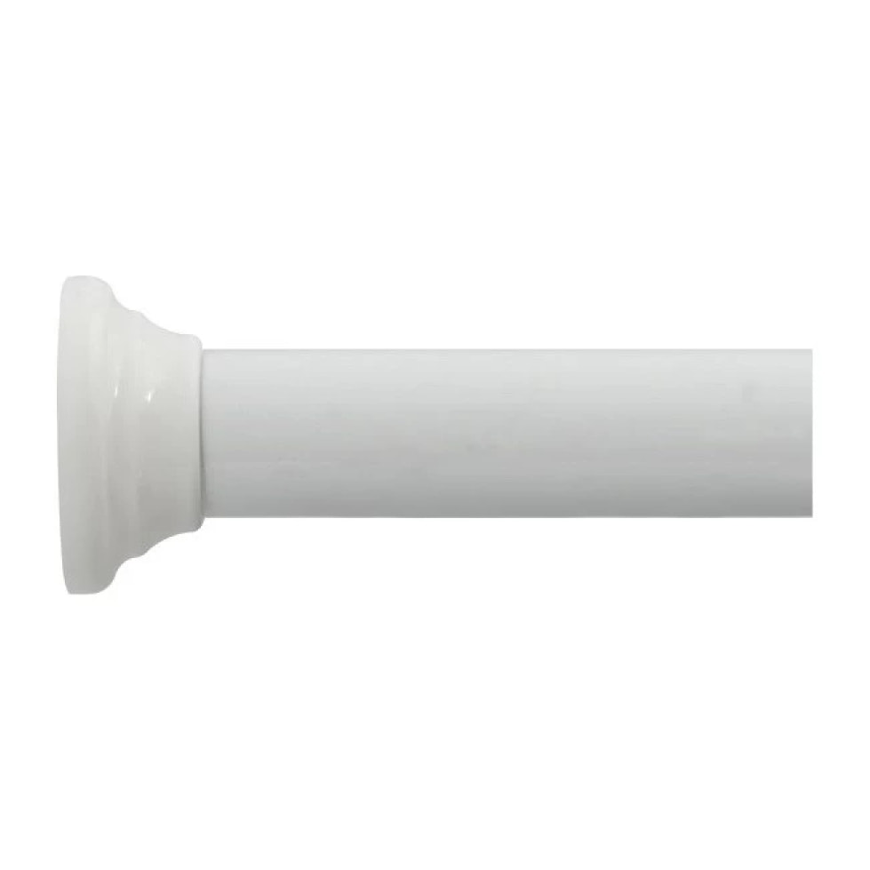 Spirella Barre tringle pour rideau de douche d'angle modulable à fixer en Alu DECOR UNIVERSAL Blanc