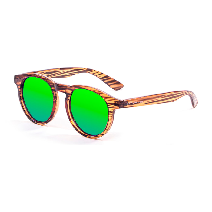 Gafas de sol PALO ALTO NEWPORT - Franja marrón / Revo verde
