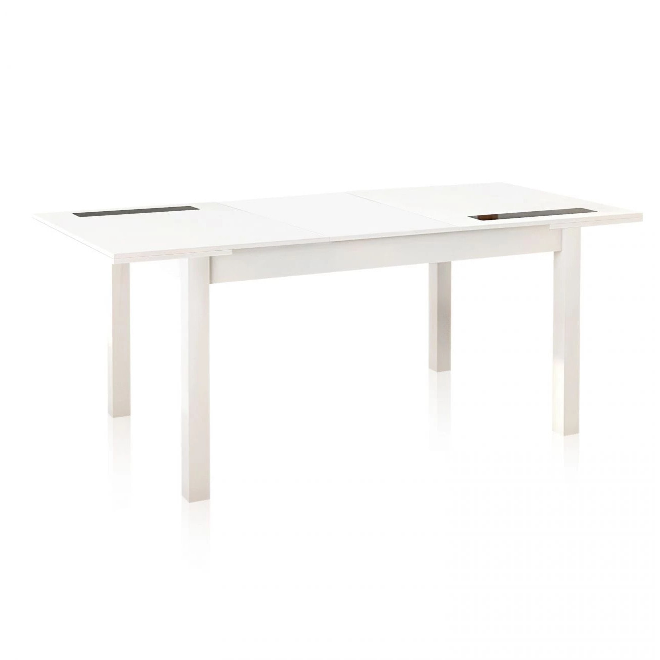 Mesa de comedor extensible Nuka Blanco