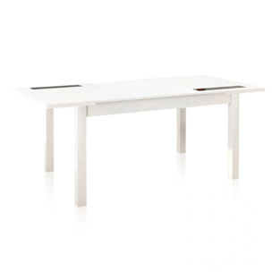 Mesa de comedor extensible Nuka Blanco