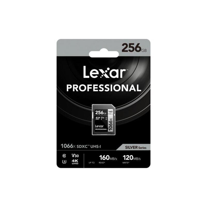 Carte SD LEXAR 256Go SDXC Professional 1066x