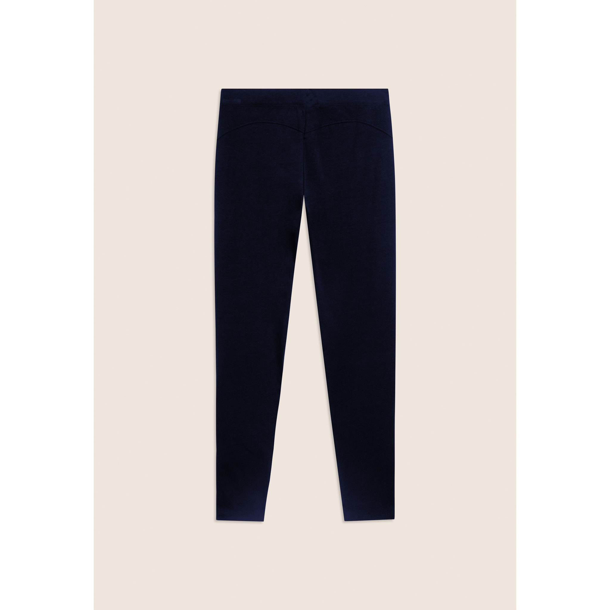 Leggings 7/8 con Cuciture a Cuore in Jersey pesante