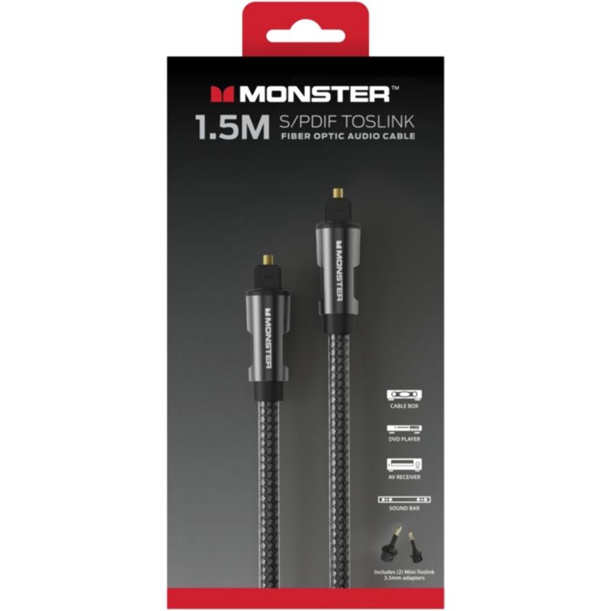 Câble fibre optique MONSTERCABLE AUDIO FIBRE OPTIQUE 1.5M