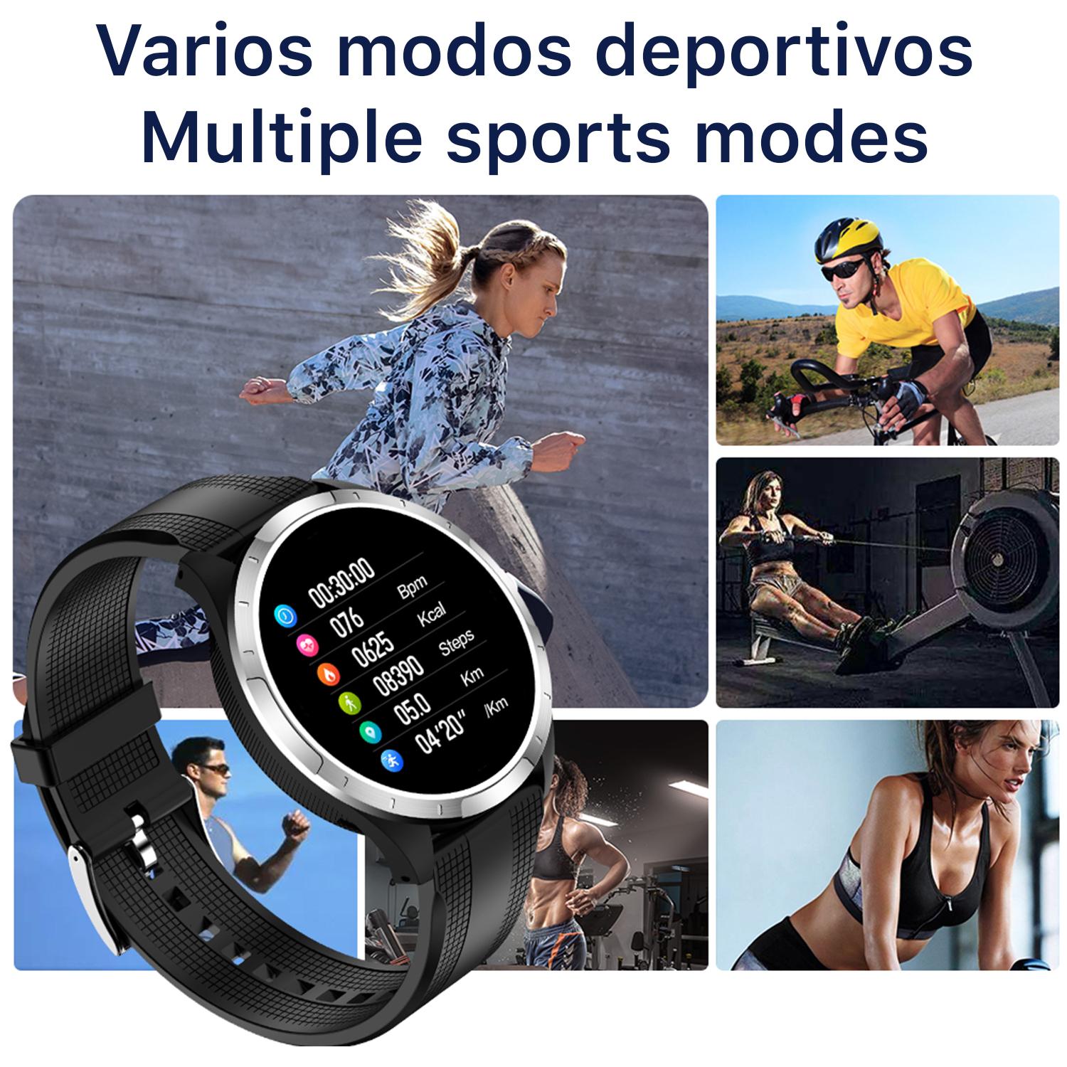 Smartwatch X3 con misuratore di pressione sanguigna e O2. Include fascia toracica. Rapporto HRV ed ECG 24 ore.