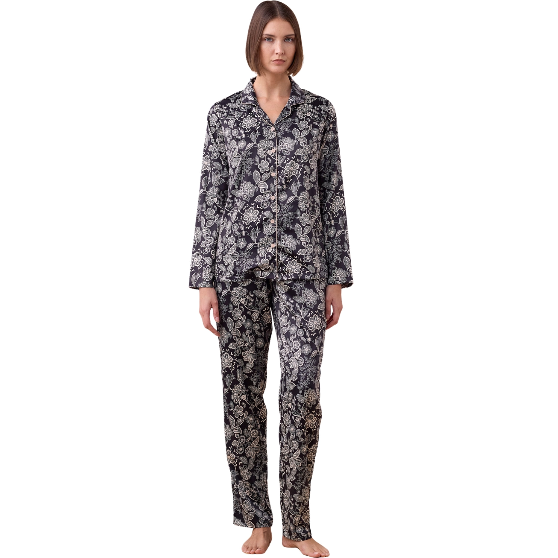 Pigiama donna in raso articolo poule. Noidinotte