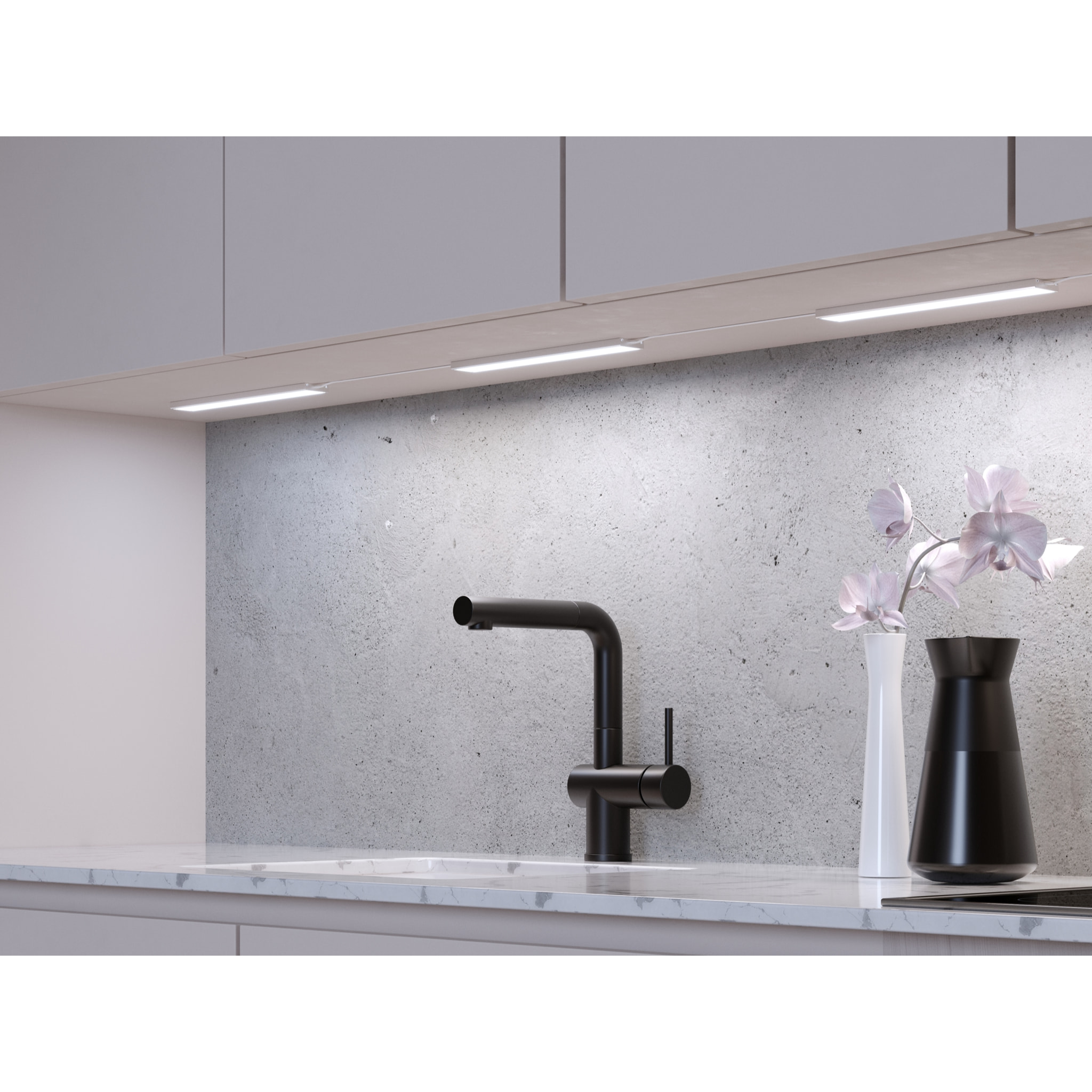 Forlight Sistema Lineal LED Eficiente 400mm Aluminio Opal, Iluminación Moderna para Hogar, Tecnología LED 4000K, Diseño Duradero en Aluminio y Policarbonato