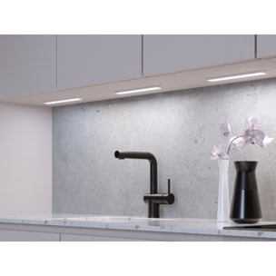 Forlight Sistema Lineal LED Eficiente 400mm Aluminio Opal, Iluminación Moderna para Hogar, Tecnología LED 4000K, Diseño Duradero en Aluminio y Policarbonato